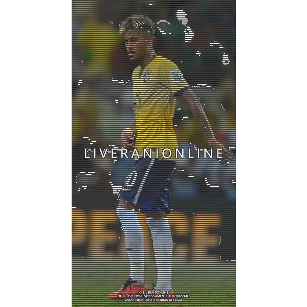 (140617) -- FORTALEZA, June 17, 2014 () -- Brazil\'s Neymar reacts during a Group A match between Brazil and Mexico of 2014 FIFA World Cup at the Estadio Castelao Stadium in Fortaleza, Brazil, June 17, 2014.The match concluded 0-0.(/Guo Yong)(rh) AG ALDO LIVERANI SAS ONLY ITALY