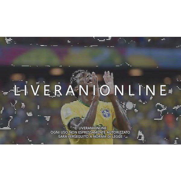 (140617) -- FORTALEZA, June 17, 2014 () -- Brazil\'s Jo reacts during a Group A match between Brazil and Mexico of 2014 FIFA World Cup at the Estadio Castelao Stadium in Fortaleza, Brazil, June 17, 2014. The match concluded 0-0. (/Lui Siu Wai)(xzj) AG ALDO LIVERANI SAS ONLY ITALY