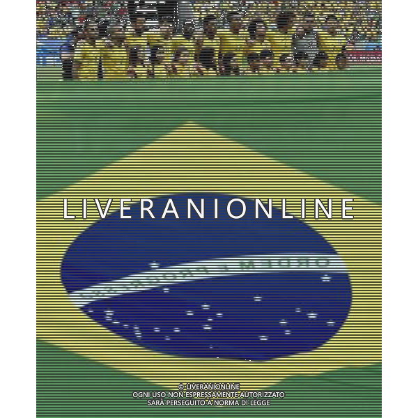 (140617) -- FORTALEZA, June 17, 2014 () -- Brazil\'s players attend a Group A match between Brazil and Mexico of 2014 FIFA World Cup at the Estadio Castelao Stadium in Fortaleza, Brazil, June 17, 2014.(/Lui Siu Wai)(rh) AG ALDO LIVERANI SAS ONLY ITALY