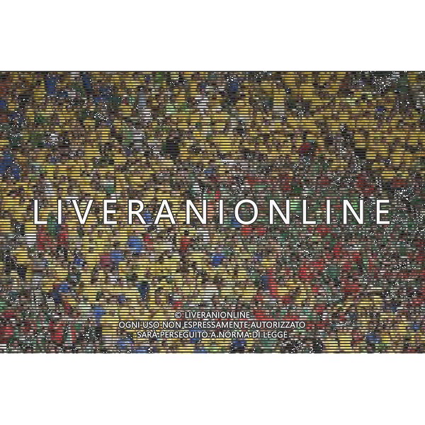 (140617) -- FORTALEZA, June 17, 2014 () -- Fans watch a Group A match between Brazil and Mexico of 2014 FIFA World Cup at the Estadio Castelao Stadium in Fortaleza, Brazil, June 17, 2014.(/Lui Siu Wai)(rh) AG ALDO LIVERANI SAS ONLY ITALY