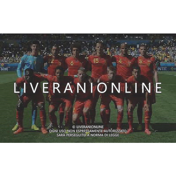 FIFA World Cup Brasile 2014 Gruppo H Belo Horizonte - 17.06.2014 Belgio-Algeria Nella Foto:Belgio Squadra Fomazione Courtois,Alderweireld,Kompany,Vertonghen,Witsel,De Bruyne,Lukaku,Hazard,Van Buyten,Dembele,Chadli /Ph.Vitez-Ag. Aldo Liverani