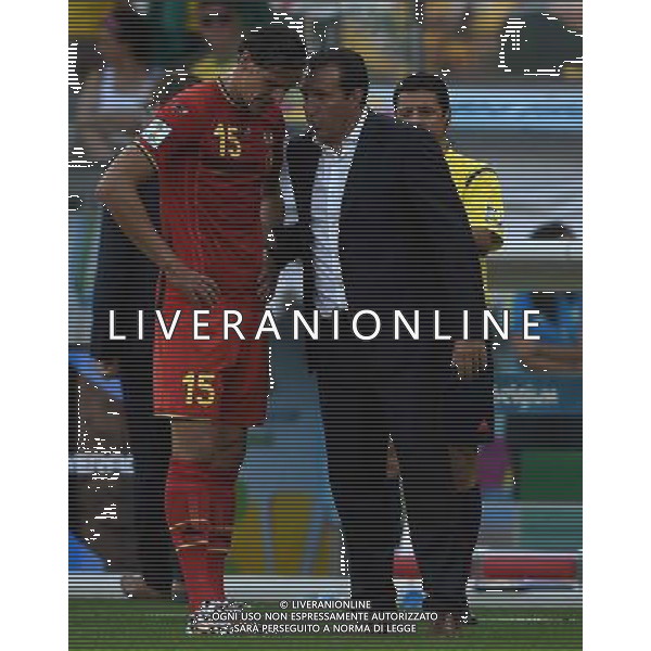 FIFA World Cup Brasile 2014 Gruppo H Belo Horizonte - 17.06.2014 Belgio-Algeria Nella Foto:Wilmots Marc-Van Buyten Daniel /Ph.Vitez-Ag. Aldo Liverani