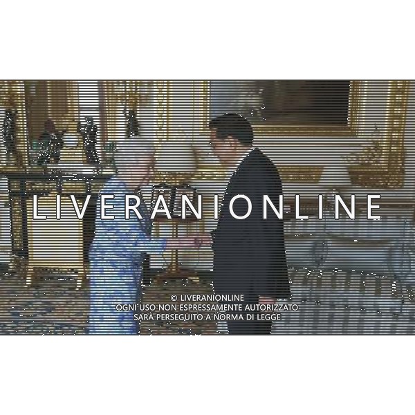 Queen Elizabeth II receives Chinese premier Li Keqiang at Windsor Castle, during his visit to the UK. AG ALDO LIVERANI SAS ONLY ITALY