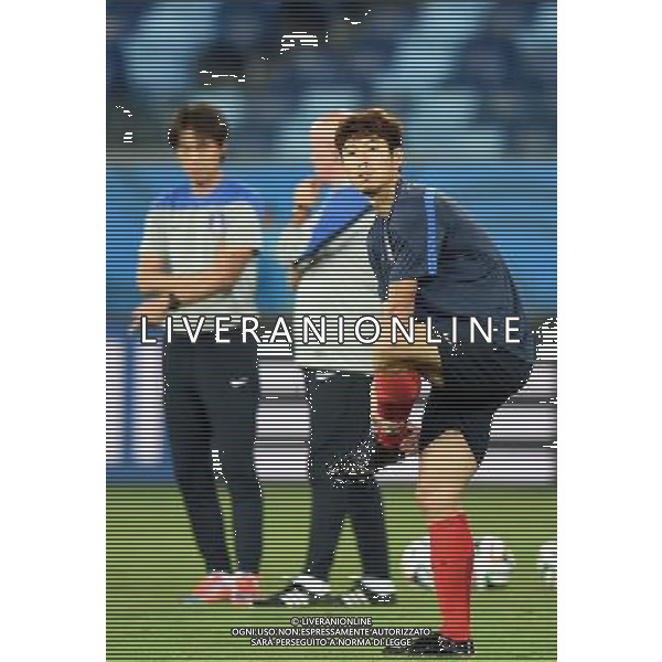 (140616) -- CUIABA, June 16, 2014 () -- Korea Republic\'s Ha Dae-Sung attends a training session of 2014 FIFA World Cup at the Arena Pantanal Stadium in Cuiaba, Brazil, June 16, 2014. (/Liu Dawei)(rh) AG ALDO LIVERANI SAS ONLY ITALY