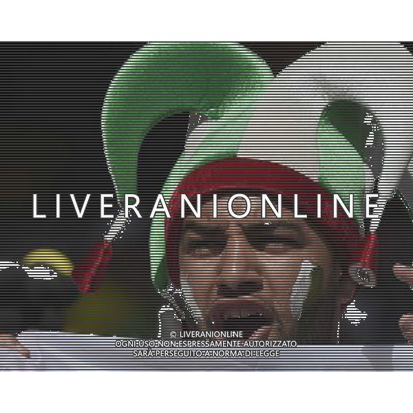 (140617) -- BELO HORIZONTE, June 17, 2014 () -- An Algeria\'s fan waits before a Group H match between Belgium and Algeria of 2014 FIFA World Cup at the Estadio Mineirao Stadium in Belo Horizonte, Brazil, June 17, 2014.(/Qi Heng)(rh) AG ALDO LIVERANI SAS ONLY ITALY