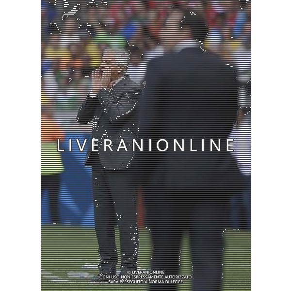(140617) -- BELO HORIZONTE, June 17, 2014 () -- Algeria\'s coach Vahid Halilhodzic reacts during a Group H match between Belgium and Algeria of 2014 FIFA World Cup at the Estadio Mineirao Stadium in Belo Horizonte, Brazil, June 17, 2014.(/Qi Heng)(rh) AG ALDO LIVERANI SAS ONLY ITALY