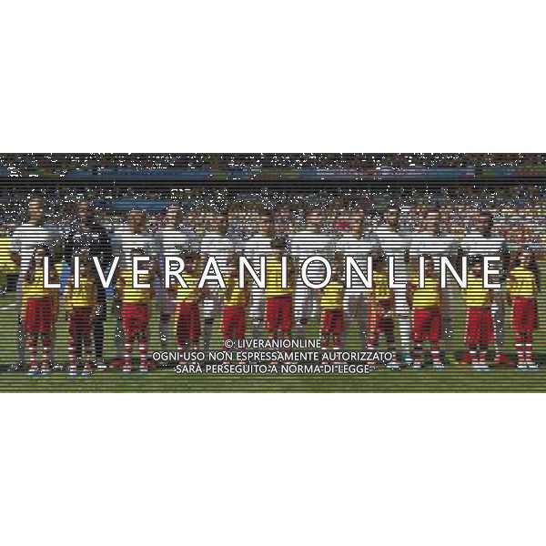 (140617) -- BELO HORIZONTE, June 17, 2014 () -- Players from team Algeria pose for a photo prior to a Group H match between Belgium and Algeria of 2014 FIFA World Cup at the Estadio Mineirao Stadium in Belo Horizonte, Brazil, June 17, 2014.(/Liu Bin)(xzj) AG ALDO LIVERANI SAS ONLY ITALY