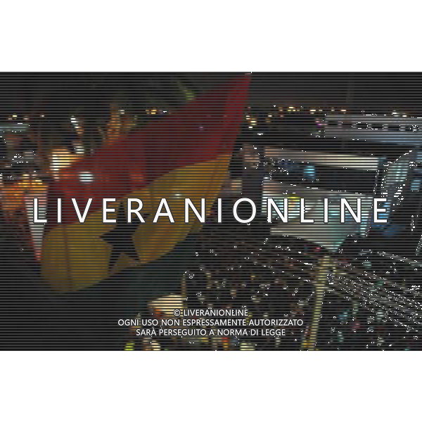(140617) -- ACCRA, June 17, 2014 () -- Supporters for the national football team of Ghana watch the 2014 Brazil World Cup Group G match between Ghana and the United States at Osu Street of Accra, capital of Ghana, on June 16, 2014. Ghana lost 1-2. (/Lin Xiaowei) ©PHOTOSHOT/Agenzia Aldo Liverani sas - ITALY ONLY - EDITORIAL USE ONLY - tifosi per la squadra nazionale di calcio del Ghana guardano la partita tra il Ghana e gli Stati Uniti Campionato del Mondo Gruppo G Brasile 2014 a Accra, in Ghana, il 16 giugno 2014.