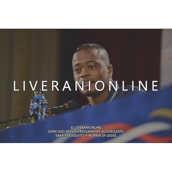 Patrice EVRA - 18.06.2014 - Conference de presse - Equipe de France - Coupe du Monde 2014 Photo : Dave Winter / Icon Sport /Agenzia Aldo Liverani sas - ITALY ONLY - Conferenza stampa della nazionale di calcio della francia - Coppa Mondo Brasile 2014