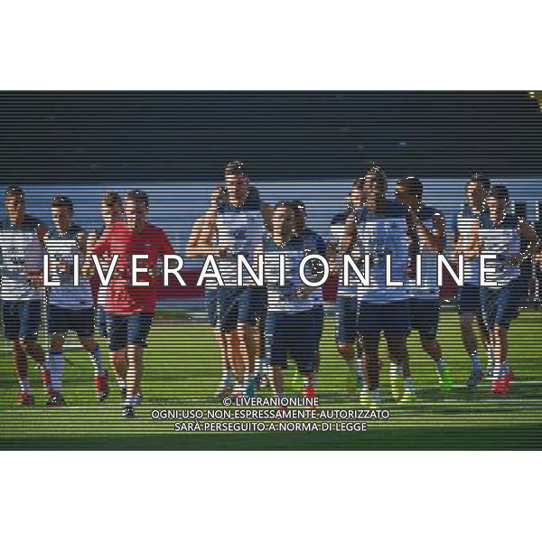 Mathieu Valbuena / Olivier Giroud / Paul Pogba - 17.06.2014 - Entrainement Equipe de France -Riberao Preto Photo : Dave Winter / Icon Sport /Agenzia Aldo Liverani sas - ITALY ONLY - Allenamento della nazionale della Francia Coppa del mondo Brasile 2014