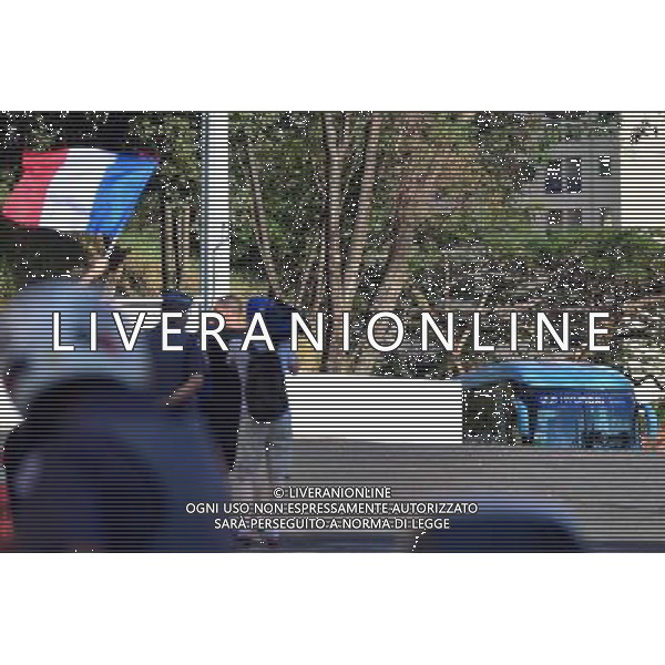 Bus de la France - 17.06.2014 - Entrainement Equipe de France -Riberao Preto Photo : Dave Winter / Icon Sport /Agenzia Aldo Liverani sas - ITALY ONLY - Allenamento della nazionale della Francia Coppa del mondo Brasile 2014