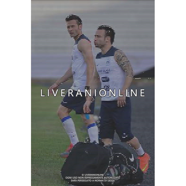 Yohan CABAYE / Mathieu VALBUENA - 17.06.2014 - Entrainement Equipe de France -Riberao Preto Photo : Dave Winter / Icon Sport /Agenzia Aldo Liverani sas - ITALY ONLY - Allenamento della nazionale della Francia Coppa del mondo Brasile 2014
