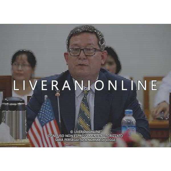 (140617) -- NAY PYI TAW, June 17, 2014 () -- U.S. Deputy Assistant of U.S. Trade Representative for Southeast Asia and the Pacific Karl Ehlers speaks during talks on trade and investment framework agreement (TIFA) between Myanmar and the United States in Nay Pyi Taw, Myanmar, June 17, 2014. Myanmar and the United States held their first talks on TIFA in Nay Pyi Taw on Tuesday. (/U Aung) ©PHOTOSHOT/Agenzia Aldo Liverani sas - ITALY ONLY - EDITORIAL USE ONLY - Colloqui sul commercio e l\'accordo quadro per gli investimenti (TIFA) tra Myanmar e gli Stati Uniti a Nay Pyi Taw, Myanmar, 17 giugno 2014.
