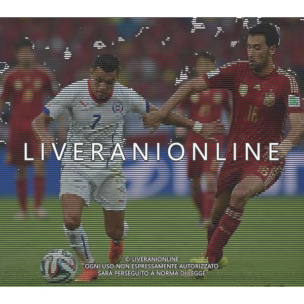 FIFA World Cup Brasile 2014 Gruppo B Rio de Janeiro - 18.06.2014 Spagna-Cile Nella Foto:sanchez busquets /Ph.Vitez-Ag. Aldo Liverani