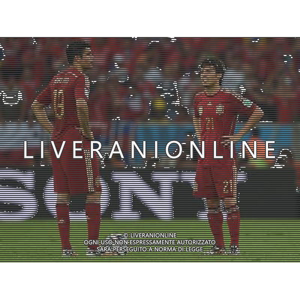 FIFA World Cup Brasile 2014 Gruppo B Rio de Janeiro - 18.06.2014 Spagna-Cile Nella Foto:delusione david silva e diego costa /Ph.Vitez-Ag. Aldo Liverani