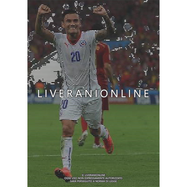 FIFA World Cup Brasile 2014 Gruppo B Rio de Janeiro - 18.06.2014 Spagna-Cile Nella Foto:aranguiz esulta /Ph.Vitez-Ag. Aldo Liverani