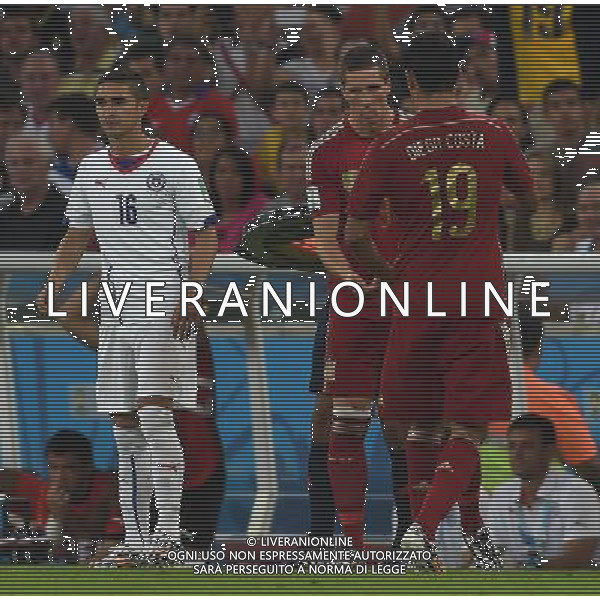 FIFA World Cup Brasile 2014 Gruppo B Rio de Janeiro - 18.06.2014 Spagna-Cile Nella Foto:sostituzione diego costa torres /Ph.Vitez-Ag. Aldo Liverani