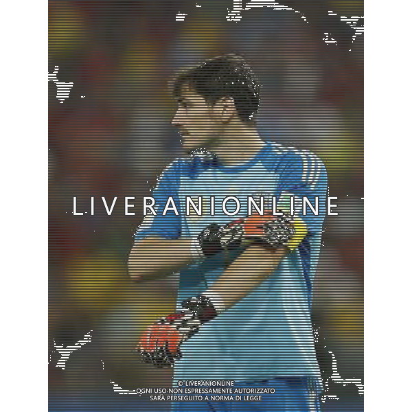 (140618) -- RIO DE JANEIRO, June 18, 2014 () -- Spain\'s goalkeeper Iker Casillas is seen during a Group B match between Spain and Chile of 2014 FIFA World Cup at the Estadio do Maracana Stadium in Rio de Janeiro, Brazil, June 18, 2014. Chile won 2-0 over Spain on Wednesday.(/Wang Lili)(pcy) ©PHOTOSHOT/Agenzia Aldo Liverani sas - ITALY ONLY - EDITORIAL USE ONLY - Spagna Vs Cile partita del Gruppo B Coppa del Mondo 2014 FIFA a Estadio do Stadio Maracana\' di Rio de Janeiro, in Brasile, 18 Giugno 2014 il Cile ha vinto per 2-0 contro la Spagna