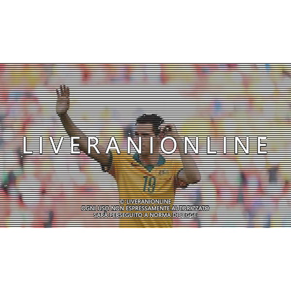 (140618) -- PORTO ALEGRE, June 18, 2014 () -- Australia\'s Ryan McGowan greet fans after a Group B match between Australia and Netherlands of 2014 FIFA World Cup at the Estadio Beira-Rio Stadium in Porto Alegre, Brazil, June 18, 2014. Nehterlands won 3-2 over Australia on Wednesday.(/Li Ga)(rh) ©PHOTOSHOT/Agenzia Aldo Liverani sas - ITALY ONLY - EDITORIAL USE ONLY - Australia v Olanda partita del Gruppo B Coppa del Mondo FIFA 2014 Estadio Beira -Rio Stadium di Porto Alegre, in Brasile, 18 Giugno 2014. Olanda ha vinto per 3-2 contro l\'Australia