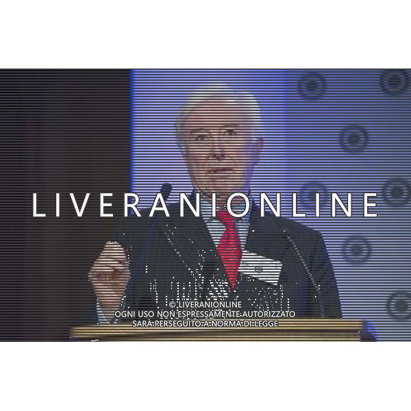 John O\'Sullivan, National review \' former senior adviser to Margaret Thatcher speaks during the Margaret Thatcher Conference on Liberty in The Guildhall on the 18th of June 2014 in London, England. ©PHOTOSHOT/Agenzia Aldo Liverani sas - ITALY ONLY - EDITORIAL USE ONLY