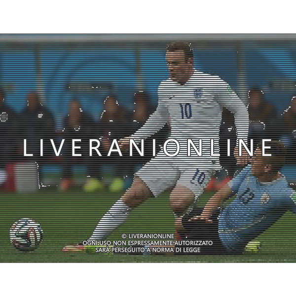 FIFA World Cup Brasile 2014 Gruppo D San Paolo - 19.06.2014 Uruguay-Inghilterra Nella Foto:rooney-gimenez /Ph.Vitez-Ag. Aldo Liverani