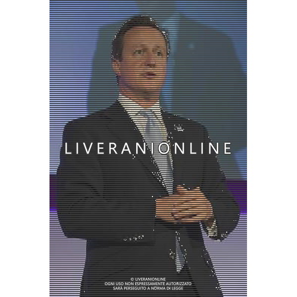 British Prime Minister David Cameron speaks at the Global action against dementia conference at the Guildhall on the 19th of June 2014 in London, England. AG ALDO LIVERANI SAS ONLY ITALY