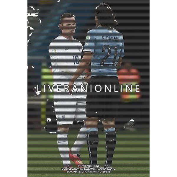 FIFA World Cup Brasile 2014 Gruppo D San Paolo - 19.06.2014 Uruguay-Inghilterra Nella Foto:Cavani Edinson-Rooney Wayne /Ph.Vitez-Ag. Aldo Liverani