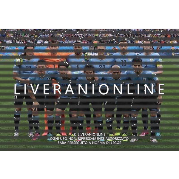 FIFA World Cup Brasile 2014 Gruppo D San Paolo - 19.06.2014 Uruguay-Inghilterra Nella Foto:Uruguay Squadra Formazione Muslera,Godin,Pereira,Rodriguez,Suarez,Gimenez,Lodeiro,Arevalo,gonzalez,Cavani,Caceres /Ph.Vitez-Ag. Aldo Liverani