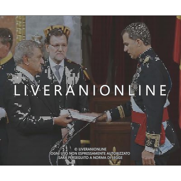 19.06.2014, Congreso de los Diputados, Madrid, ESP, Inthronisierung, Kˆnig Felipe VI, im spanischen Abgeordnetenhaus, im Bild King Felipe VI of Spain, Jesus Posada (i) congress president and Mariano Rajoy (2i) Spanish President and // during the Enthronement ceremonies of King Felipe VI at the Congreso de los Diputados in Madrid, Spain on 2014/06/19. EXPA Pictures © 2014, PhotoCredit: EXPA/ Alterphotos/ EFE/Pool *****ATTENTION - OUT of ESP, SUI***** ©photoshot/Agenzia Aldo Liverani sas - ITALY ONLY - EDITORIAL USE ONLY