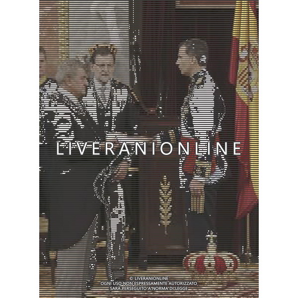 19.06.2014, Congreso de los Diputados, Madrid, ESP, Inthronisierung, Kˆnig Felipe VI, im spanischen Abgeordnetenhaus, im Bild King Felipe VI of Spain, Mariano Rajoy Spanish President at Congreso de los Diputados // during the Enthronement ceremonies of King Felipe VI at the Congreso de los Diputados in Madrid, Spain on 2014/06/19. EXPA Pictures © 2014, PhotoCredit: EXPA/ Alterphotos/ EFE/Pool *****ATTENTION - OUT of ESP, SUI***** ©photoshot/Agenzia Aldo Liverani sas - ITALY ONLY - EDITORIAL USE ONLY