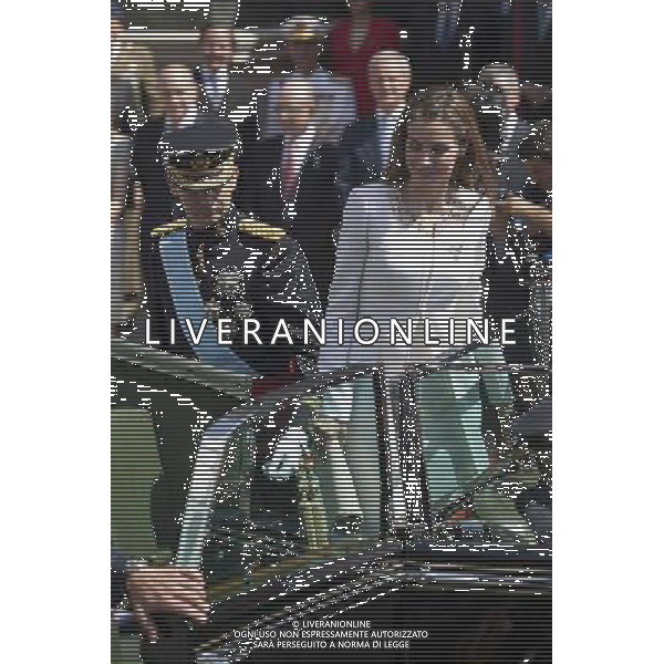 19.06.2014, Madrid, ESP, Abdankung KË†nig Juan Carlos, KrË†nungszeremonie, im Bild King Felipe VI of Spain and Queen Letizia of Spain leave Congreso de los Diputados // during the celebration of the coronation ceremony. Kin Juan I of Spain abdicated on his son Felipe at the beginning of June. Madrid, Spain on 2014/06/19. EXPA Pictures Â© 2014, PhotoCredit: EXPA/ Alterphotos/ Victor Blanco *****ATTENTION - OUT of ESP, SUI***** Â©photoshot/Agenzia Aldo Liverani sas - ITALY ONLY - EDITORIAL USE ONLY