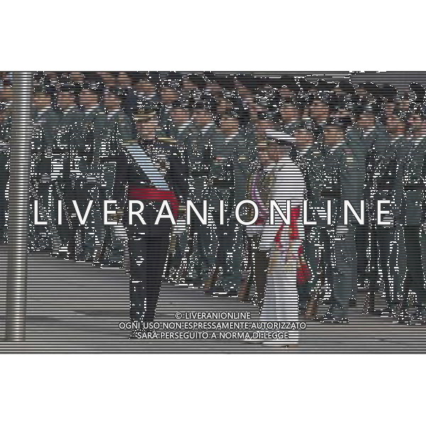 19.06.2014, Madrid, ESP, Abdankung KË†nig Juan Carlos, KrË†nungszeremonie, im Bild King Felipe VI of Spain and Queen Letizia of Spain arrive at Congreso de los Diputados with their children Princess Sofia and infant Elena // during the celebration of the coronation ceremony. Kin Juan I of Spain abdicated on his son Felipe at the beginning of June. Madrid, Spain on 2014/06/19. EXPA Pictures Â© 2014, PhotoCredit: EXPA/ Alterphotos/ Victor Blanco *****ATTENTION - OUT of ESP, SUI***** Â©photoshot/Agenzia Aldo Liverani sas - ITALY ONLY - EDITORIAL USE ONLY