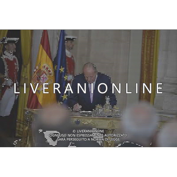 18.06.2014, Royal Palace, Madrid, ESP, Abdankung KË†nig Juan Carlos, Unterzeihnung der Abdankungspapiere, im Bild King Juan Carlos of Spain // during the official abdication ceremony at the Royal Palace in Madrid, Spain on 2014/06/18. EXPA Pictures Â© 2014, PhotoCredit: EXPA/ Alterphotos/ Pool *****ATTENTION - OUT of ESP, SUI***** Â©photoshot/Agenzia Aldo Liverani sas - ITALY ONLY - EDITORIAL USE ONLY