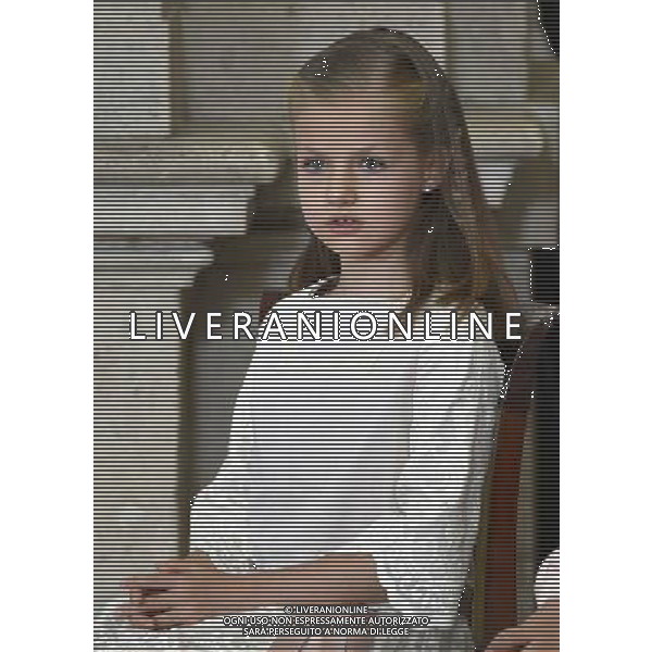 18.06.2014, Royal Palace, Madrid, ESP, Abdankung KË†nig Juan Carlos, Unterzeihnung der Abdankungspapiere, im Bild Princess Leonor of Spain // during the official abdication ceremony at the Royal Palace in Madrid, Spain on 2014/06/18. EXPA Pictures Â© 2014, PhotoCredit: EXPA/ Alterphotos/ Pool *****ATTENTION - OUT of ESP, SUI***** Â©photoshot/Agenzia Aldo Liverani sas - ITALY ONLY - EDITORIAL USE ONLY