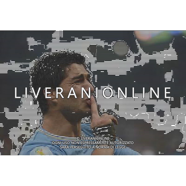 (140619) -- SAO PAULO, June 19, 2014 () -- Uruguay\'s Luis Suarez celebrates for his second goal during a Group D match between Uruguay and England of 2014 FIFA World Cup at the Arena de Sao Paulo Stadium in Sao Paulo, Brazil, June 19, 2014.Uruguay won 2-1 over England on Thursday.(/Li Ga)(pcy) 2014 FIFA World Cup Brazil Group D match between Uruguay and England at Arena de Sao Paulo on June 19, 2014 in Sao Paulo, Brazil. ©photoshot/Agenzia Aldo Liverani sas - ITALY ONLY - EDITORIAL USE ONLY