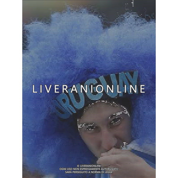 (140619) -- SAO PAULO, June 19, 2014 () -- Uruguay\'s fan kisses his jersey prior to a Group D match between Uruguay and England of 2014 FIFA World Cup at the Arena de Sao Paulo Stadium in Sao Paulo, Brazil, June 19, 2014. Uruguay won 2-1 over England. (/Zhou Lei)(xzj) 2014 FIFA World Cup Brazil Group D match between Uruguay and England at Arena de Sao Paulo on June 19, 2014 in Sao Paulo, Brazil. ©photoshot/Agenzia Aldo Liverani sas - ITALY ONLY - EDITORIAL USE ONLY