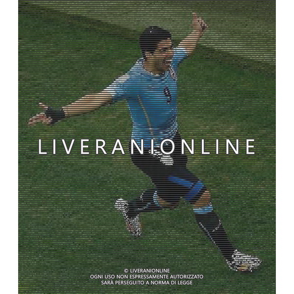 (140619) -- SAO PAULO, June 19, 2014 () -- Uruguay\'s Luis Suarez celebrates for a goal during a Group D match between Uruguay and England of 2014 FIFA World Cup at the Arena de Sao Paulo Stadium in Sao Paulo, Brazil, June 19, 2014.(/Liao Yujie)(rh) 2014 FIFA World Cup Brazil Group D match between Uruguay and England at Arena de Sao Paulo on June 19, 2014 in Sao Paulo, Brazil. ©photoshot/Agenzia Aldo Liverani sas - ITALY ONLY - EDITORIAL USE ONLY