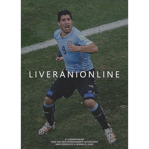 (140619) -- SAO PAULO, June 19, 2014 () -- Uruguay\'s Luis Suarez celebrates the goal during a Group D match between Uruguay and England of 2014 FIFA World Cup at the Arena de Sao Paulo Stadium in Sao Paulo, Brazil, June 19, 2014.(/Liao Yujie)(rh) 2014 FIFA World Cup Brazil Group D match between Uruguay and England at Arena de Sao Paulo on June 19, 2014 in Sao Paulo, Brazil. ©photoshot/Agenzia Aldo Liverani sas - ITALY ONLY - EDITORIAL USE ONLY