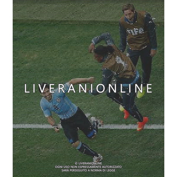 (140619) -- SAO PAULO, June 19, 2014 () -- Uruguay\'s Luis Suarez (L)celebrates the goal during a Group D match between Uruguay and England of 2014 FIFA World Cup at the Arena de Sao Paulo Stadium in Sao Paulo, Brazil, June 19, 2014.(/Liao Yujie)(rh) 2014 FIFA World Cup Brazil Group D match between Uruguay and England at Arena de Sao Paulo on June 19, 2014 in Sao Paulo, Brazil. ©photoshot/Agenzia Aldo Liverani sas - ITALY ONLY - EDITORIAL USE ONLY