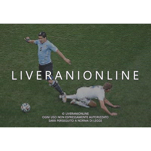 (140619) -- SAO PAULO, June 19, 2014 () -- Uruguay\'s Luis Suarez vies with England\'s Steven Gerrard during a Group D match between Uruguay and England of 2014 FIFA World Cup at the Arena de Sao Paulo Stadium in Sao Paulo, Brazil, June 19, 2014.(/Liao Yujie)(rh) 2014 FIFA World Cup Brazil Group D match between Uruguay and England at Arena de Sao Paulo on June 19, 2014 in Sao Paulo, Brazil. ©photoshot/Agenzia Aldo Liverani sas - ITALY ONLY - EDITORIAL USE ONLY