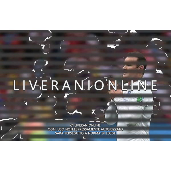(140619) -- SAO PAULO, June 19, 2014 () -- England\'s Wayne Rooney reacts during a Group D match between Uruguay and England of 2014 FIFA World Cup at the Arena de Sao Paulo Stadium in Sao Paulo, Brazil, June 19, 2014.Uruguay won 2-1 over England on Thursday.(/Li Ga)(pcy) ©photoshot/Agenzia Aldo Liverani sas - ITALY ONLY - EDITORIAL USE ONLY