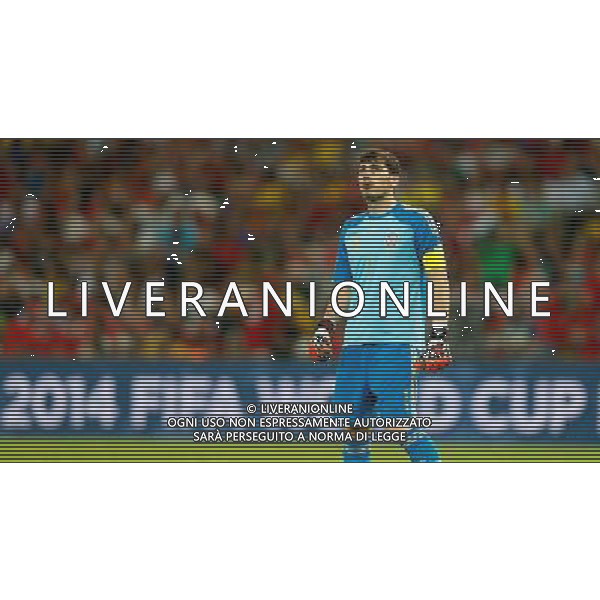 (140618) -- RIO DE JANEIRO, June 18, 2014 () -- Spain\'s goalkeeper Iker Casillas is seen during a Group B match between Spain and Chile of 2014 FIFA World Cup at the Estadio do Maracana Stadium in Rio de Janeiro, Brazil, June 18, 2014. Chile won 2-0 over Spain on Wednesday.(/Wang Lili)(pcy) ©photoshot/Agenzia Aldo Liverani sas - ITALY ONLY - EDITORIAL USE ONLY