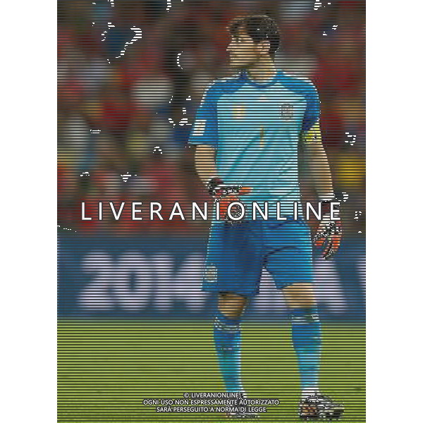 (140618) -- RIO DE JANEIRO, June 18, 2014 () -- Spain\'s goalkeeper Iker Casillas is seen during a Group B match between Spain and Chile of 2014 FIFA World Cup at the Estadio do Maracana Stadium in Rio de Janeiro, Brazil, June 18, 2014. Chile won 2-0 over Spain on Wednesday.(/Wang Lili)(pcy) ©photoshot/Agenzia Aldo Liverani sas - ITALY ONLY - EDITORIAL USE ONLY