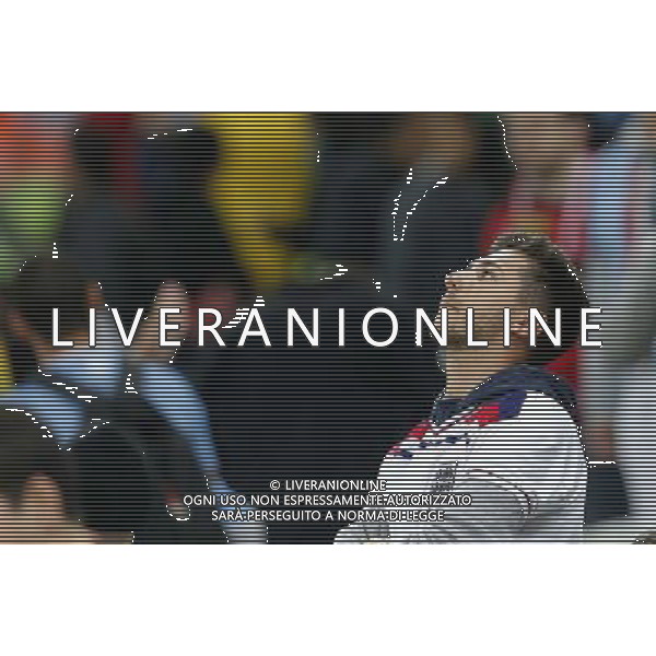 (140619) -- SAO PAULO, June 19, 2014 () -- England\'s fan reacts after a Group D match between Uruguay and England of 2014 FIFA World Cup at the Arena de Sao Paulo Stadium in Sao Paulo, Brazil, June 19, 2014. Uruguay won 2-1 over England. (/Zhou Lei)(xzj) 2014 FIFA World Cup Brazil Group D match between Uruguay and England at Arena de Sao Paulo on June 19, 2014 in Sao Paulo, Brazil. ©photoshot/Agenzia Aldo Liverani sas - ITALY ONLY - EDITORIAL USE ONLY - URUGUAY vs Inghilterra partita del Gruppo D Coppa del mondo FIFA 2014 allo Stadio Arena di Sao Paulo, in Brasile, il 19 giugno 2014.Uruguay ha vinto 2-1