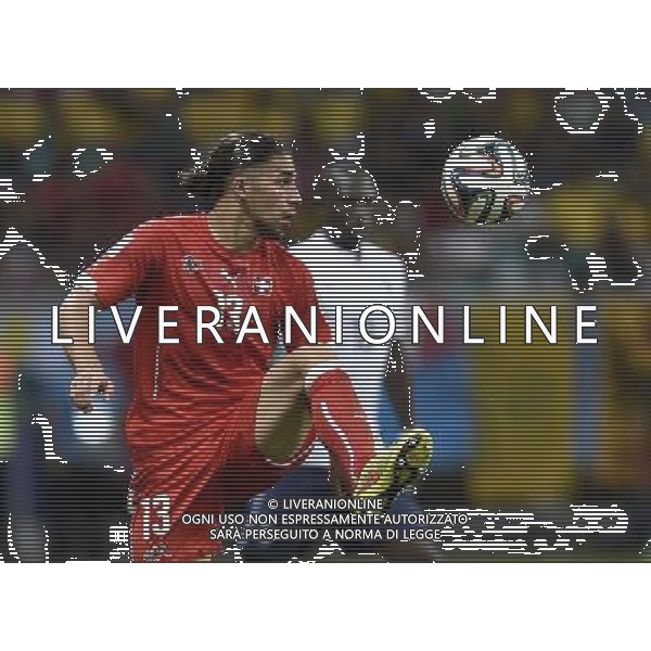(140620) -- SALVADOR, June 20, 2014 () -- Switzerland\'s Ricardo Rodriguez controls the ball during a Group E match between Switzerland and France of 2014 FIFA World Cup at the Arena Fonte Nova Stadium in Salvador, Brazil, on June 20, 2014.(/Yang Lei)(rh) AG ALDO LIVERANI SAS ONLY ITALY