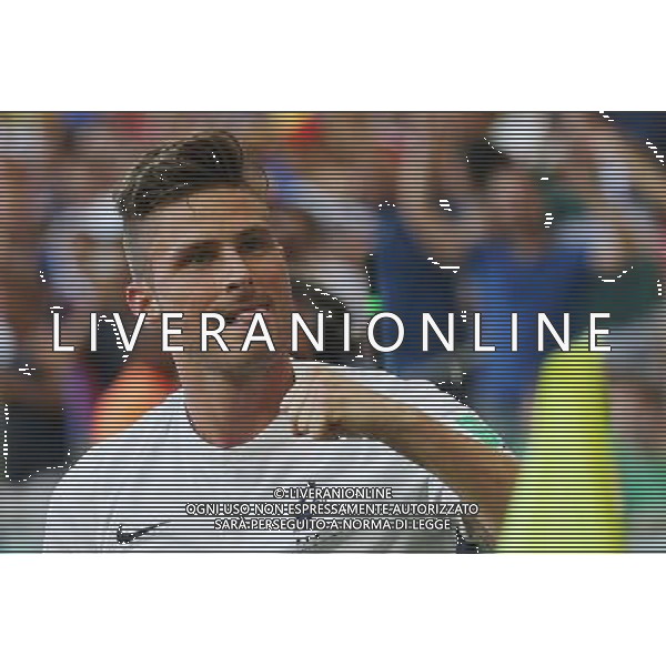 (140620) -- SALVADOR, June 20, 2014 () -- France\'s Olivier Giroud celebrates for his goal during a Group E match between Switzerland and France of 2014 FIFA World Cup at the Arena Fonte Nova Stadium in Salvador, Brazil, on June 20, 2014.(/Cao Can)(pcy) AG ALDO LIVERANI SAS ONLY ITALY