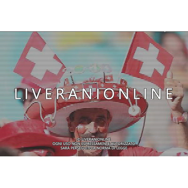 (140620) -- SALVADOR, June 20, 2014 () -- A Switzerland\'s fan poses before a Group E match between Switzerland and France of 2014 FIFA World Cup at the Arena Fonte Nova Stadium in Salvador, Brazil, on June 20, 2014.(/Yang Lei)(rh) AG ALDO LIVERANI SAS ONLY ITALY