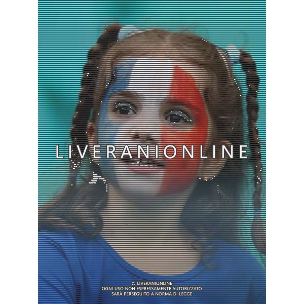 (140620) -- SALVADOR, June 20, 2014 () -- A France\'s fan poses before a Group E match between Switzerland and France of 2014 FIFA World Cup at the Arena Fonte Nova Stadium in Salvador, Brazil, on June 20, 2014.(/Cao Can)(rh) AG ALDO LIVERANI SAS ONLY ITALY