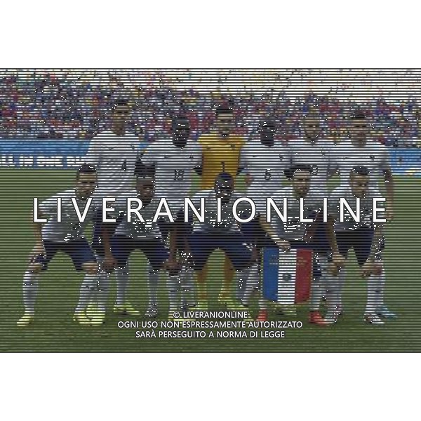 (140620) -- SALVADOR, June 20, 2014 () -- France\'s national team players pose for a group photo before a Group E match between Switzerland and France of 2014 FIFA World Cup at the Arena Fonte Nova Stadium in Salvador, Brazil, on June 20, 2014.(/Yang Lei)(pcy) AG ALDO LIVERANI SAS- ONLY ITALY - FORMAZIONE ITALIA