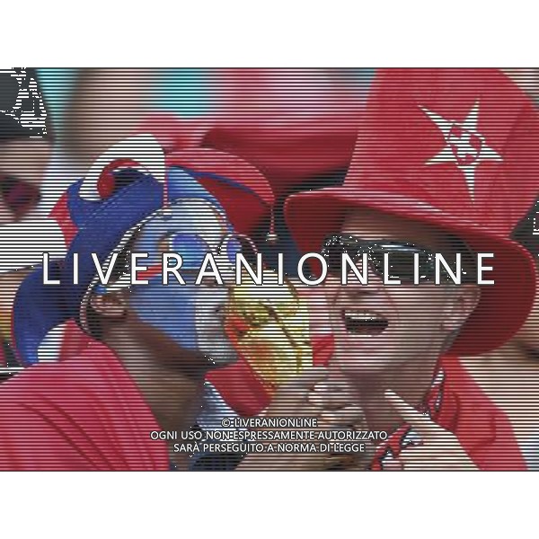 (140620) -- SALVADOR, June 20, 2014 () -- Switzerland\'s fans pose before a Group E match between Switzerland and France of 2014 FIFA World Cup at the Arena Fonte Nova Stadium in Salvador, Brazil, on June 20, 2014.(/Cao Can)(rh) AG ALDO LIVERANI SAS ONLY ITALY